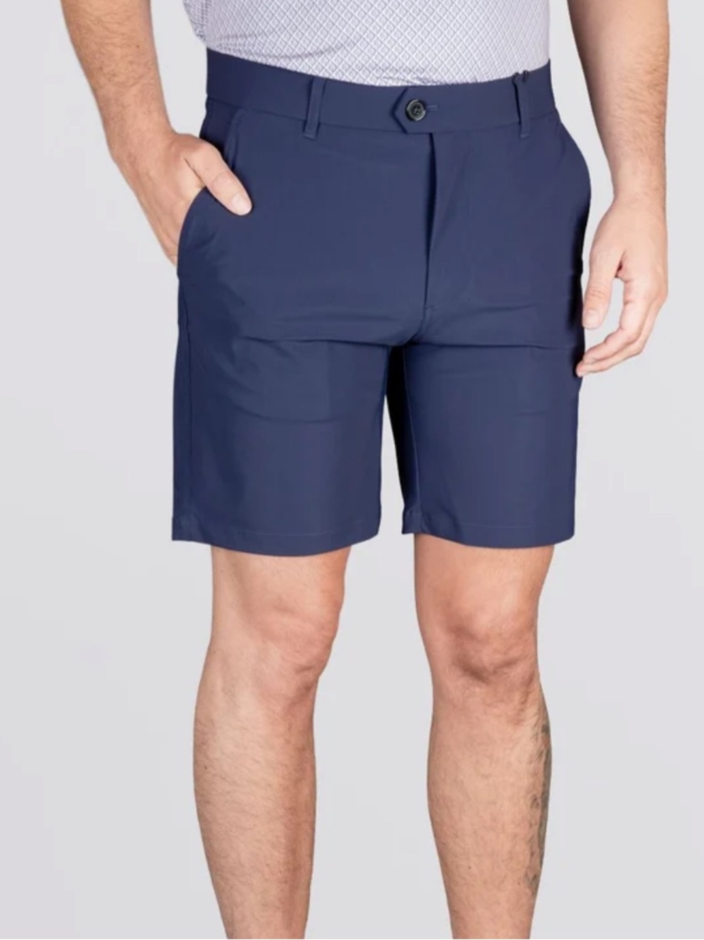 Greyson Navy Blue Montauk 8-Inch Flat Front Golf Shorts Men’s Sz 35